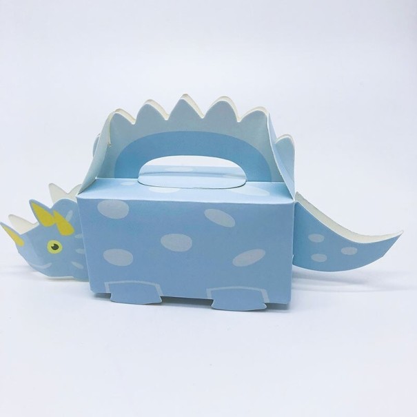 Dinosaurus geschenkdoos 10 stuks blauw
