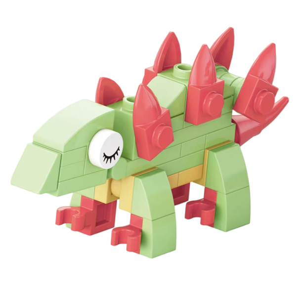 Dinosaurus préhistorique pliable 2,2 x 8,6 x 4 cm Mini kit 3D 43 pièces Blocs micro modèle pour enfants à partir de 9 ans Jouet de construction créatif 1