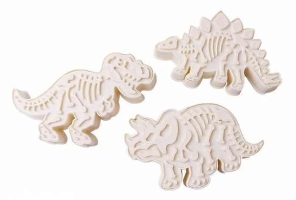 Dinosaurusmuotoiset piparkakkumuotit - 3 kpl. 1