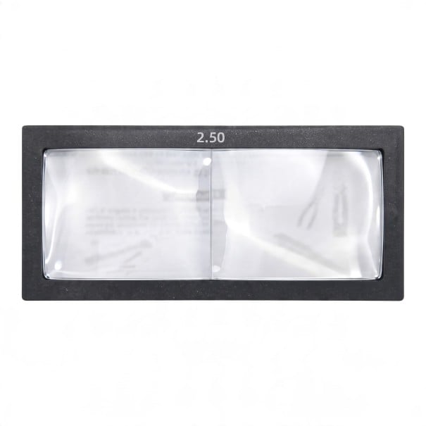 Dioptrische Lupe für Schweißschutzhelme 2,5 Dioptrien Größe 11 x 5,5 cm Dicke 3 mm Glas Schwarzer Rahmen Für präzises Schweißen 1