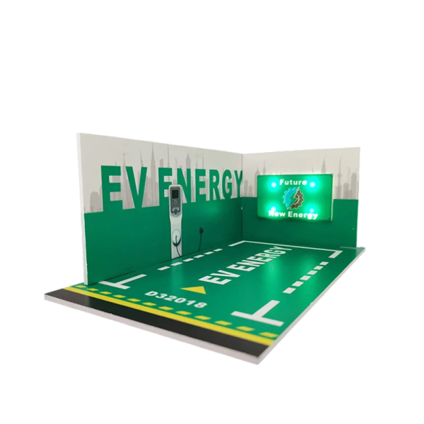 Diorama de parking souterrain pour modèles de voitures 20,4 × 11,6 × 18,3 × 10,1 × 7,9 cm PVC simulation de garage Station de recharge pour véhicules électriques 1