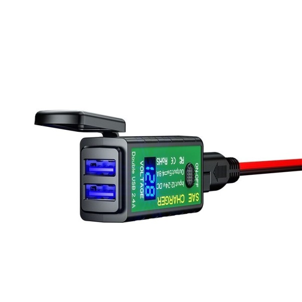 Διπλή USB φορτιστή για μοτοσυκλέτα N53 2