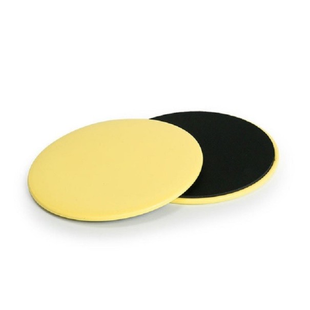 Dischi scivolosi per esercizi 2 pz T1019 giallo