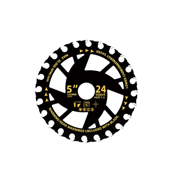 Disco da taglio 125mm 24 denti foro 20mm lega disco energeticamente efficiente per legno lavori di falegnameria sega circolare smerigliatrice angolare 1