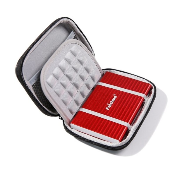 Disco duro externo de 160 GB con estuche rojo