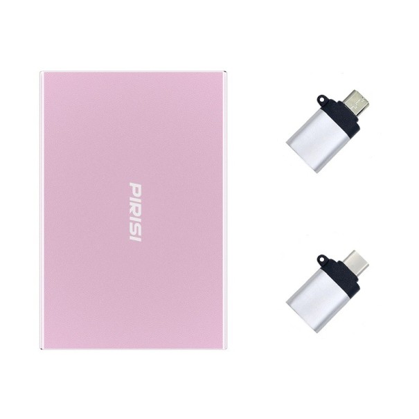 Disco rigido esterno con adattatori OTG rosa 320GB
