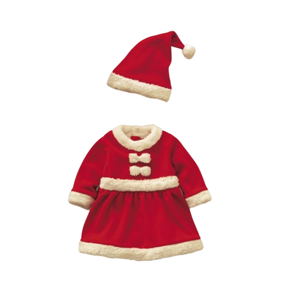 Disfraz de señora Claus infantil 10-12 años