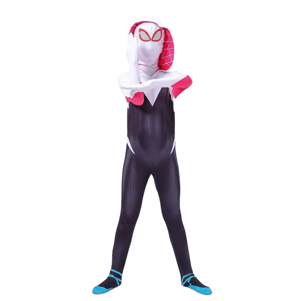 Disfraz de Spiderman con capucha Disfraz de cosplay de Spiderman para niños Traje de Spiderman con capucha Disfraz de carnaval Máscara de Halloween Disfraz de superhéroe 6