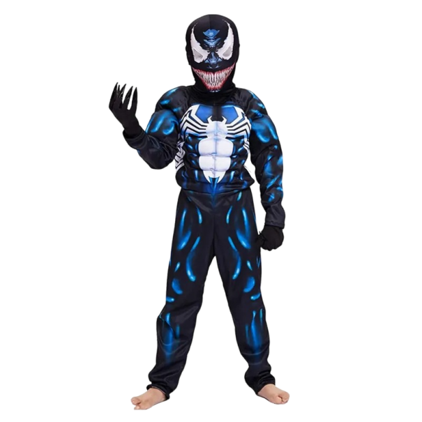 Disfraz de Venom Disfraz de niño Cosplay Venom Traje de Venom Disfraz de carnaval Máscara de Halloween Disfraz de superhéroe 8