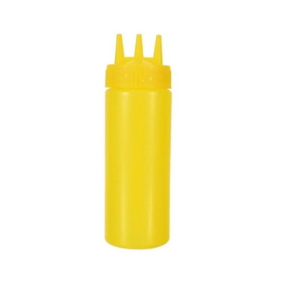 Dispensador de salsas 3 boquillas amarillo M