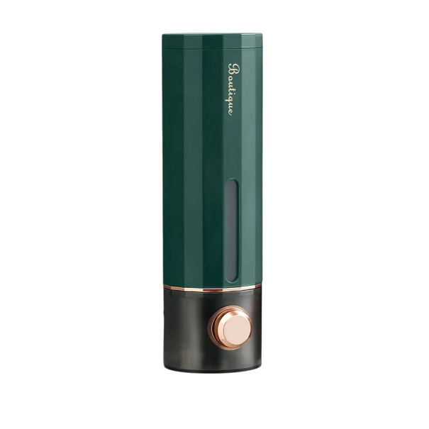 Dispenser de săpun montat pe perete neperforat 450 ml ABS+PS suport pentru gel de duș șampon și dezinfectant fără găurire pentru baie de acasă sau hotel verde