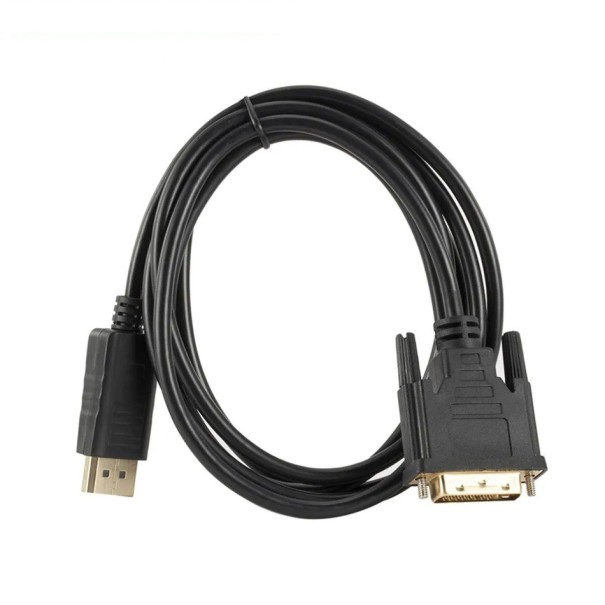 DisplayPort-DVI-sovitinkaapeli 1,8 m 1080p videosignaalin muunnin näytöille ja projektoreille, yhteensopiva tietokoneiden ja näytönohjainten kanssa 1