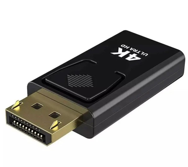 DisplayPort to HDMI 4K Adapter DP to HDMI Monitor TV Connection Plug & Play Quality Image and Sound Transfer PC Laptop Graphics Card 1