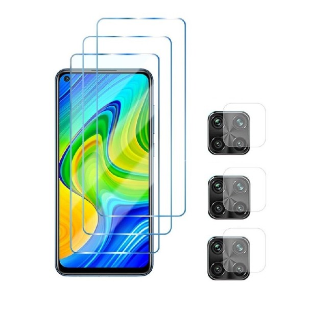 Displayschutzfolie 3 Stück und Kameraschutzfolie für 3 Stück für Xiaomi Redmi 9C NFC 1