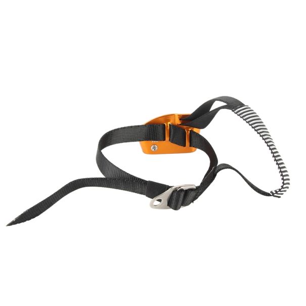 Dispositivo de descenso para el pie derecho 8,3 x 4,7 cm con hebilla fija de aleación de aluminio y magnesio Equipamiento de escalada para montañismo 1