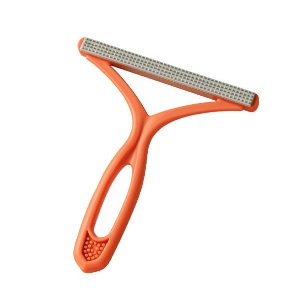 Dispozitiv de îndepărtare a părului cu două fețe Perie de curățare a părului Dispozitiv de îndepărtare a scamelor 14 x 12 cm Reutilizabil portocale