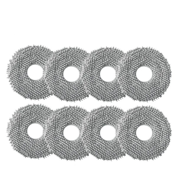 Disques de nettoyage pour aspirateur robot 8 pièces roues de nettoyage de rechange en microfibre grise pour Roborock Q Revo MaxV Q Revo S et Q Revo 1