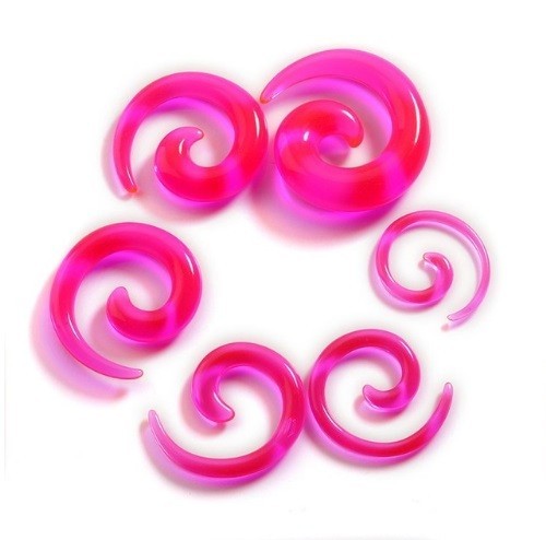 Distribuitoare în spirală - 12 buc roz
