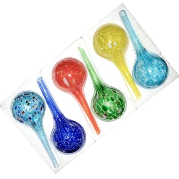 Distributeur d'eau en verre pour pot de fleurs 6 pcs