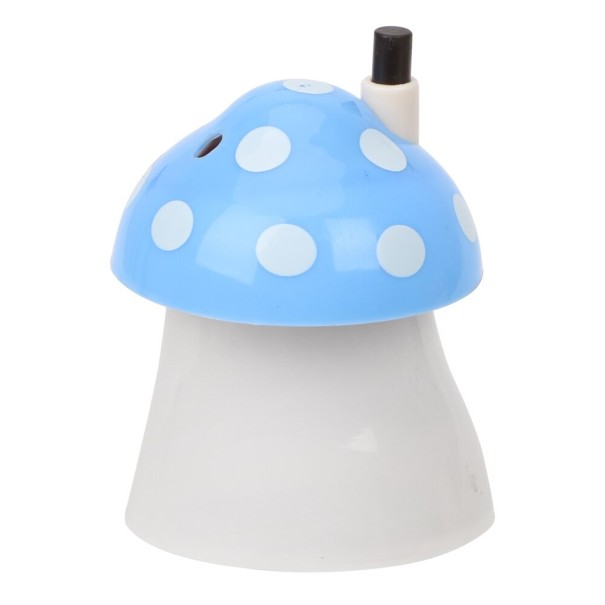 Distributeur de cure-dents en forme de champignon bleu clair