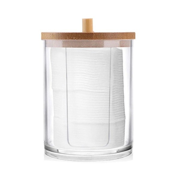 Distributeur de salle de bain avec couvercle en bois 9 x 7 cm 1