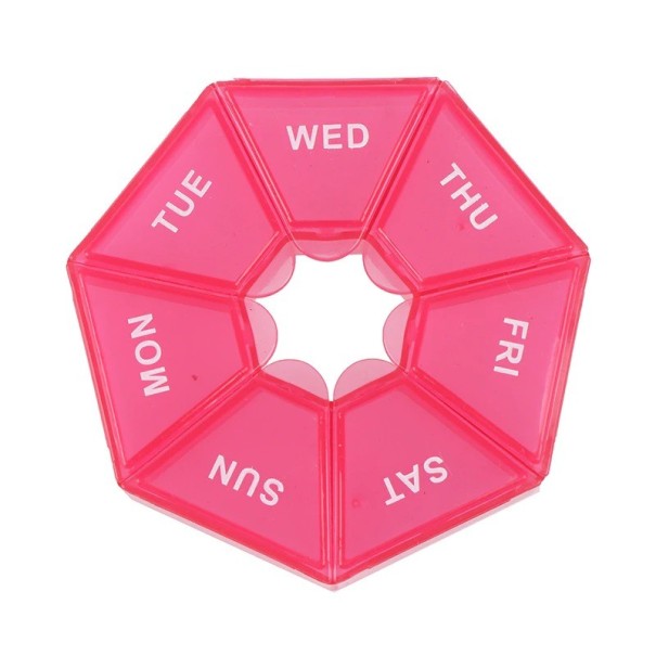 Distributeur hebdomadaire de médicaments P3162 rose foncé