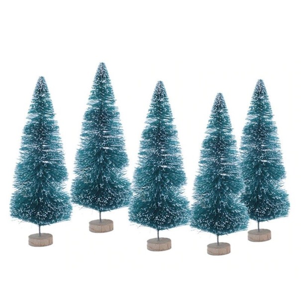 Díszfák 12,5 cm 5 db sötétzöld