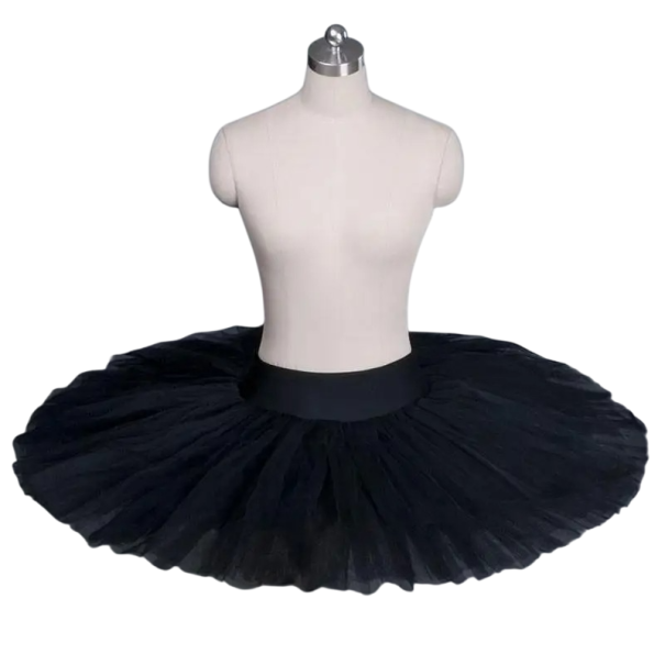 Dívčí baletní tylová tutu sukně s vícevrstvým efektem nylon polyester na tanec vystoupení a baletní trénink černá 8
