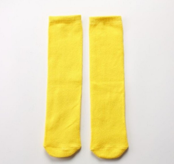 Dívčí barevné podkolenky žlutá