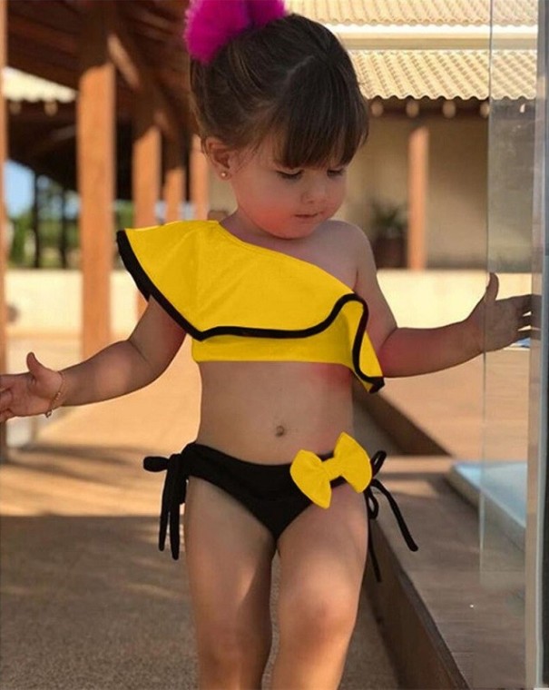 Dívčí bikiny P901 žlutá 5
