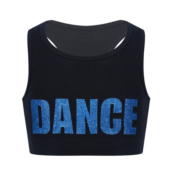 Dívčí crop top modrá 8