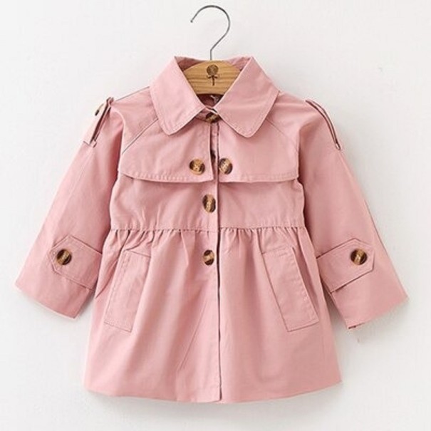 Dívčí kabát L1879 růžová 5