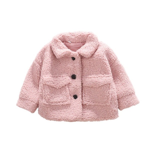 Dívčí kabát L1982 růžová 6