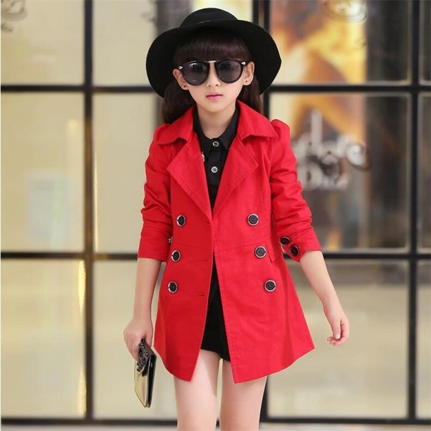 Dívčí kabát L1998 červená 10