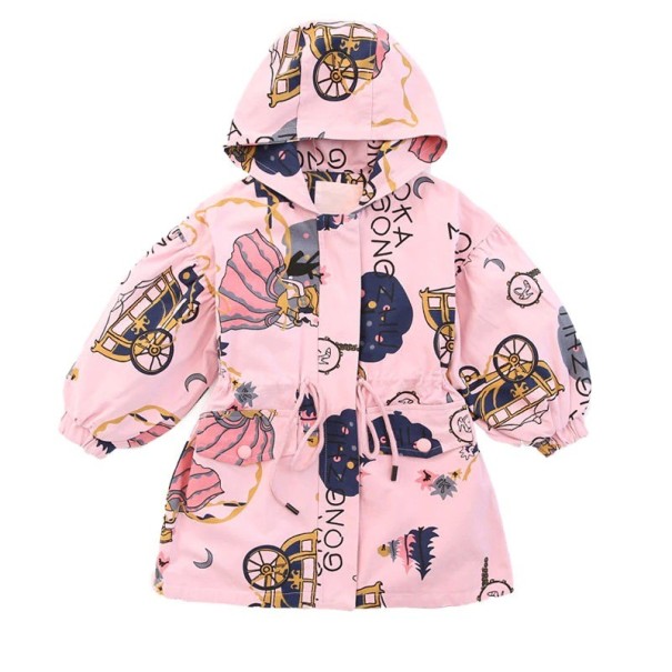 Dívčí kabát L2030 růžová 8