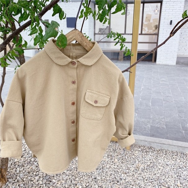 Dívčí košile L1768 khaki 12-24 měsíců