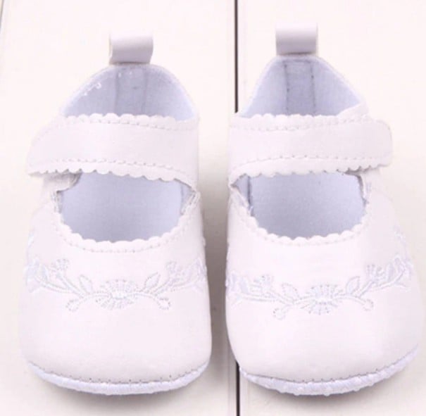 Dívčí kožené capáčky Camila bílá 6-9 měsíců