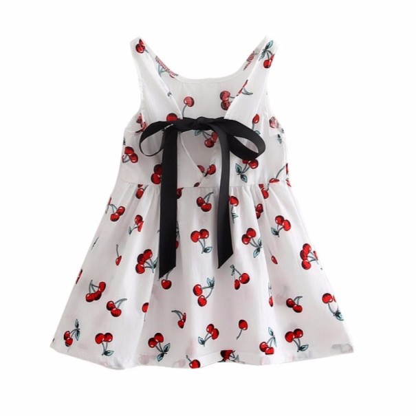 Dívčí letní šaty se vzorem - Bílé 4