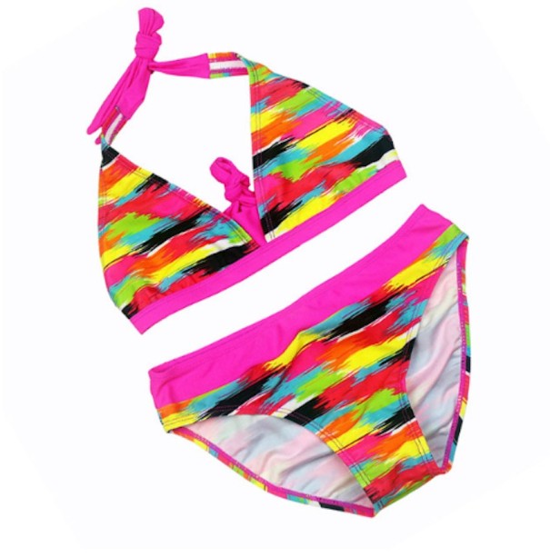 Dívčí pestrobarevné bikiny 12