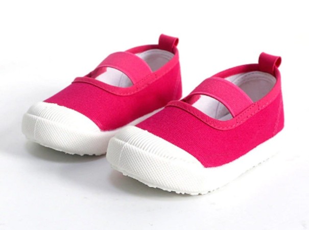 Dívčí plátěné boty tmavě růžová 29