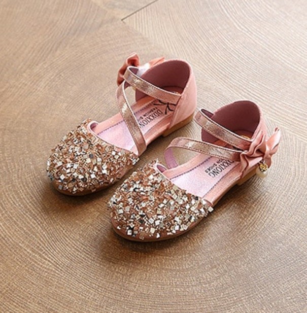 Dívčí sandály s mašličkou růžová 30