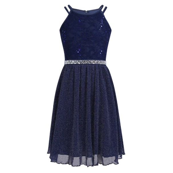 Dívčí šaty N169 tmavě modrá 12