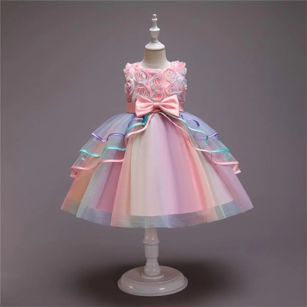 Dívčí šaty N269 růžová 6