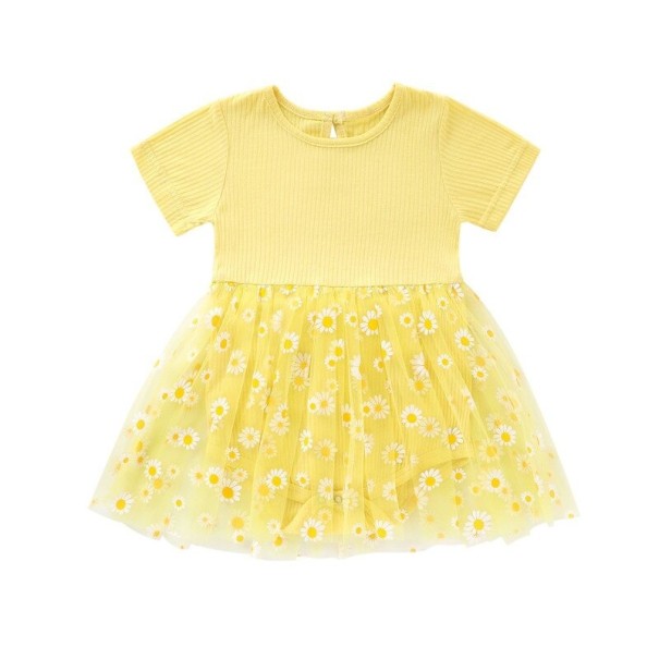 Dívčí šaty N331 žlutá 2