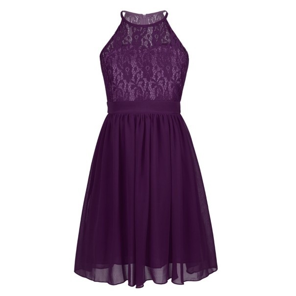 Dívčí šaty N335 tmavě fialová 4