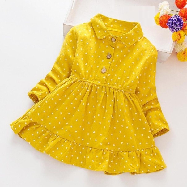 Dívčí šaty N561 žlutá 5