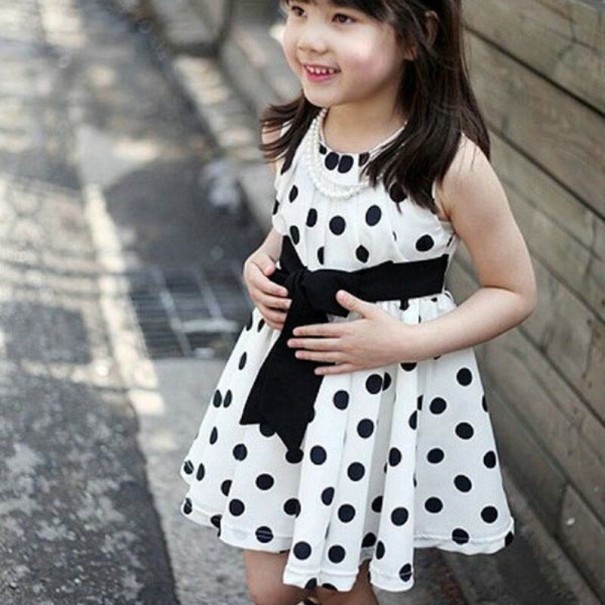 Dívčí šaty N575 bílá 6