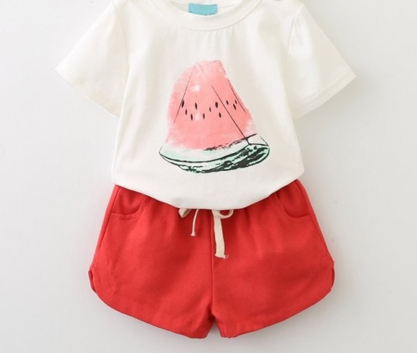 Dívčí set - tričko s melounem a kraťasy 7