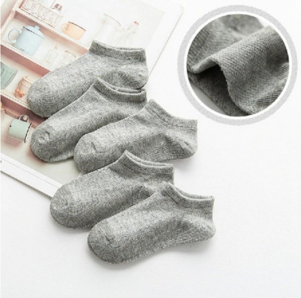 Dívčí síťované ponožky - 5 párů šedá 9-12 let