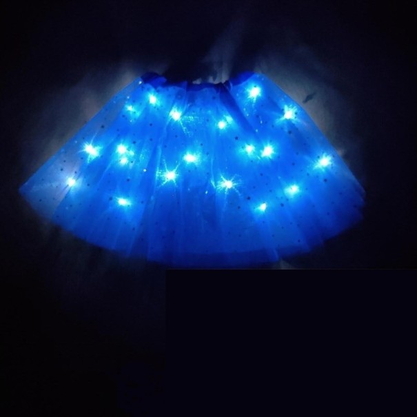 Dívčí svítící sukně modrá